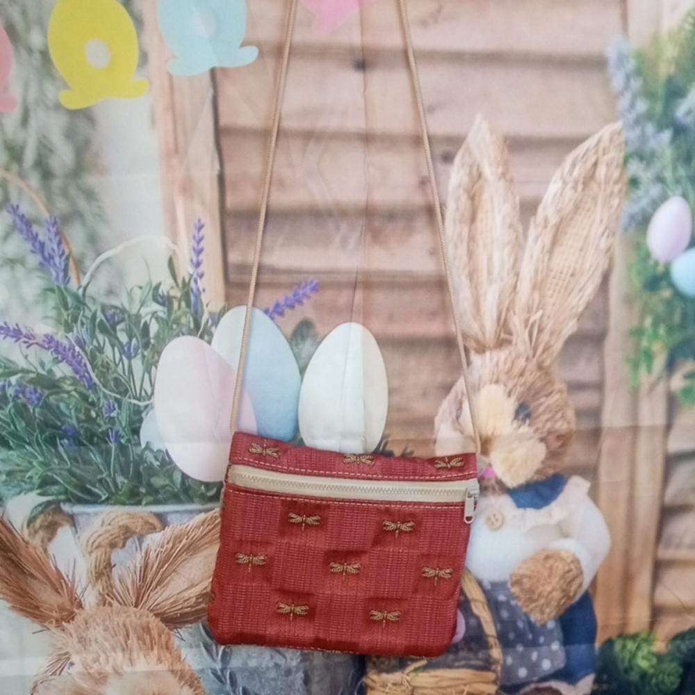👜 Bonnie Bag Woven Crossbody Bag with Woven Dragonfly Pattern